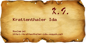 Krattenthaler Ida névjegykártya