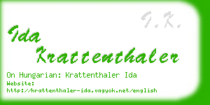 ida krattenthaler business card